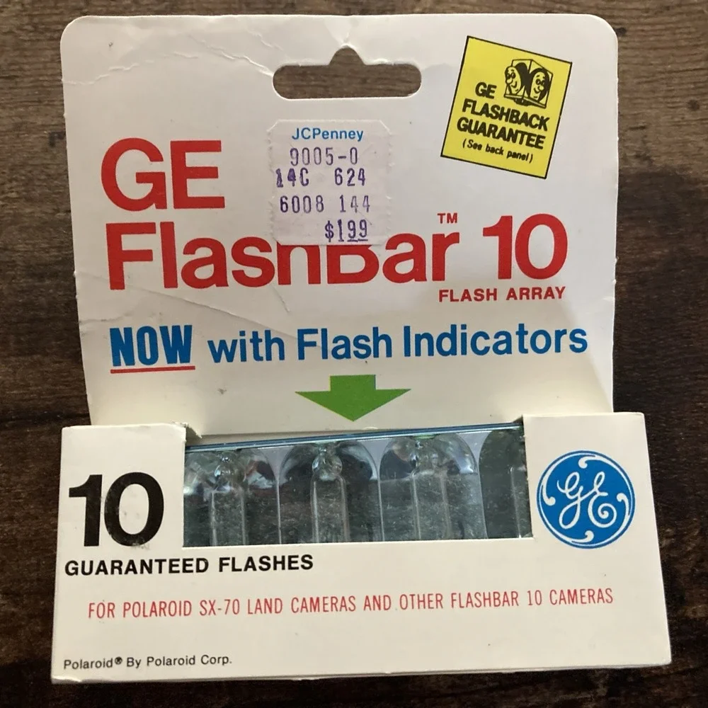 GE General Electric FlashBar 10 for Polaroid SX-70 Land Cameras – Vintage Flash